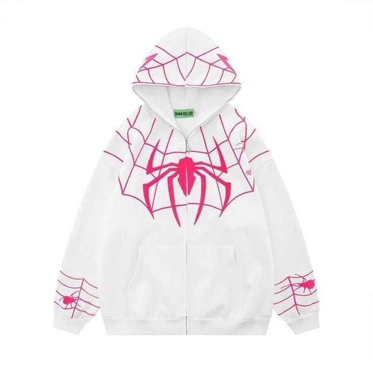 Spider-Man Hoodie – Black/White Zip Up | Marvel Streetwear
